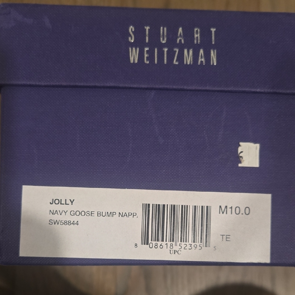 Stuart Weitzman Dark Blue Flats with Buckle Detail - Picture 4 of 4
